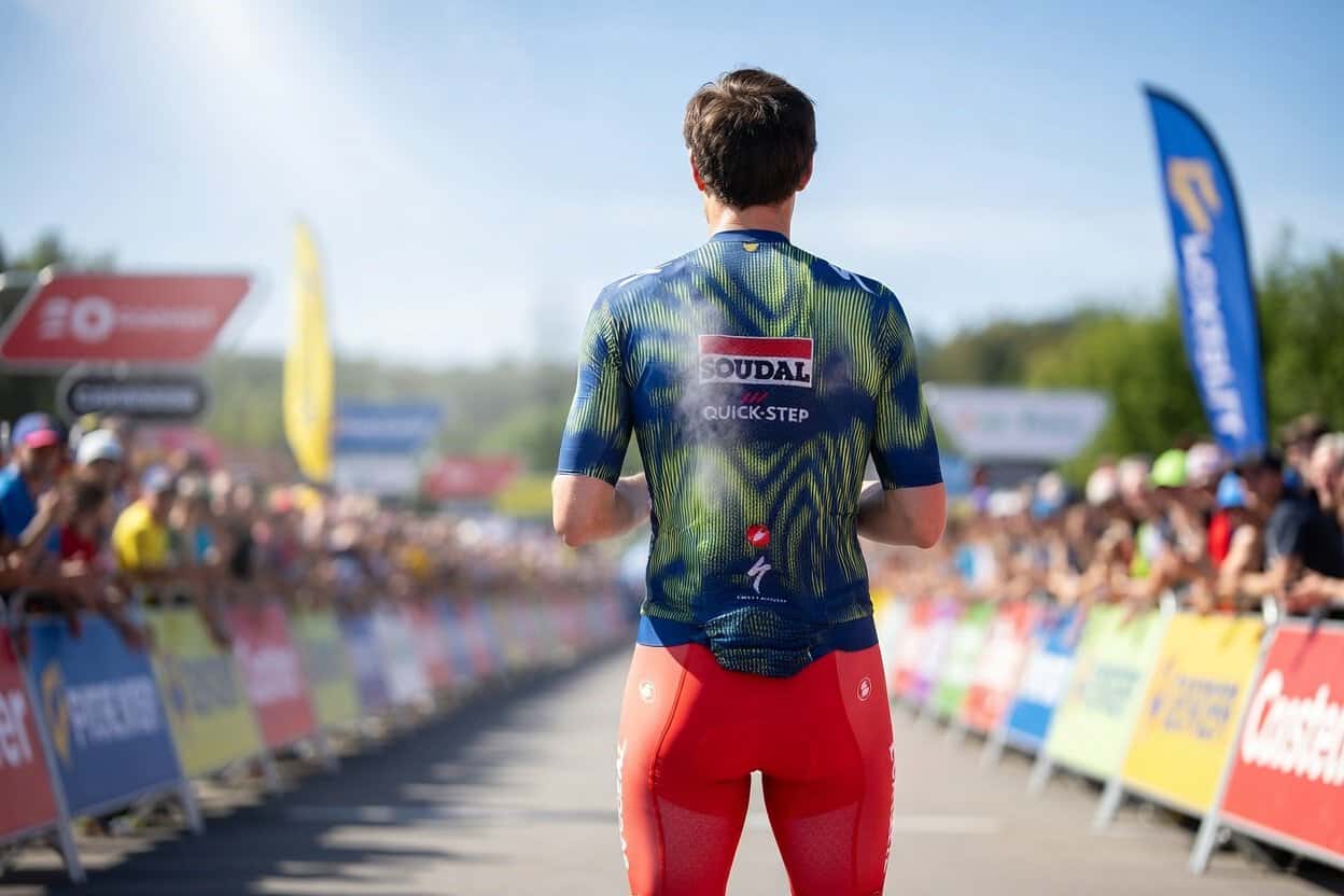 Detalle del módulo de airbag integrado en el maillot de Castelli y RAGAZ