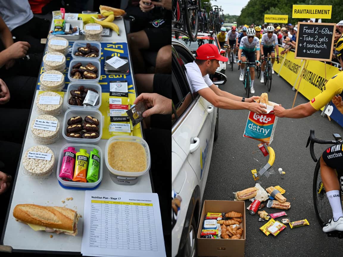 Recuperación post-etapa: batido, comida sólida y descanso para el ciclista
