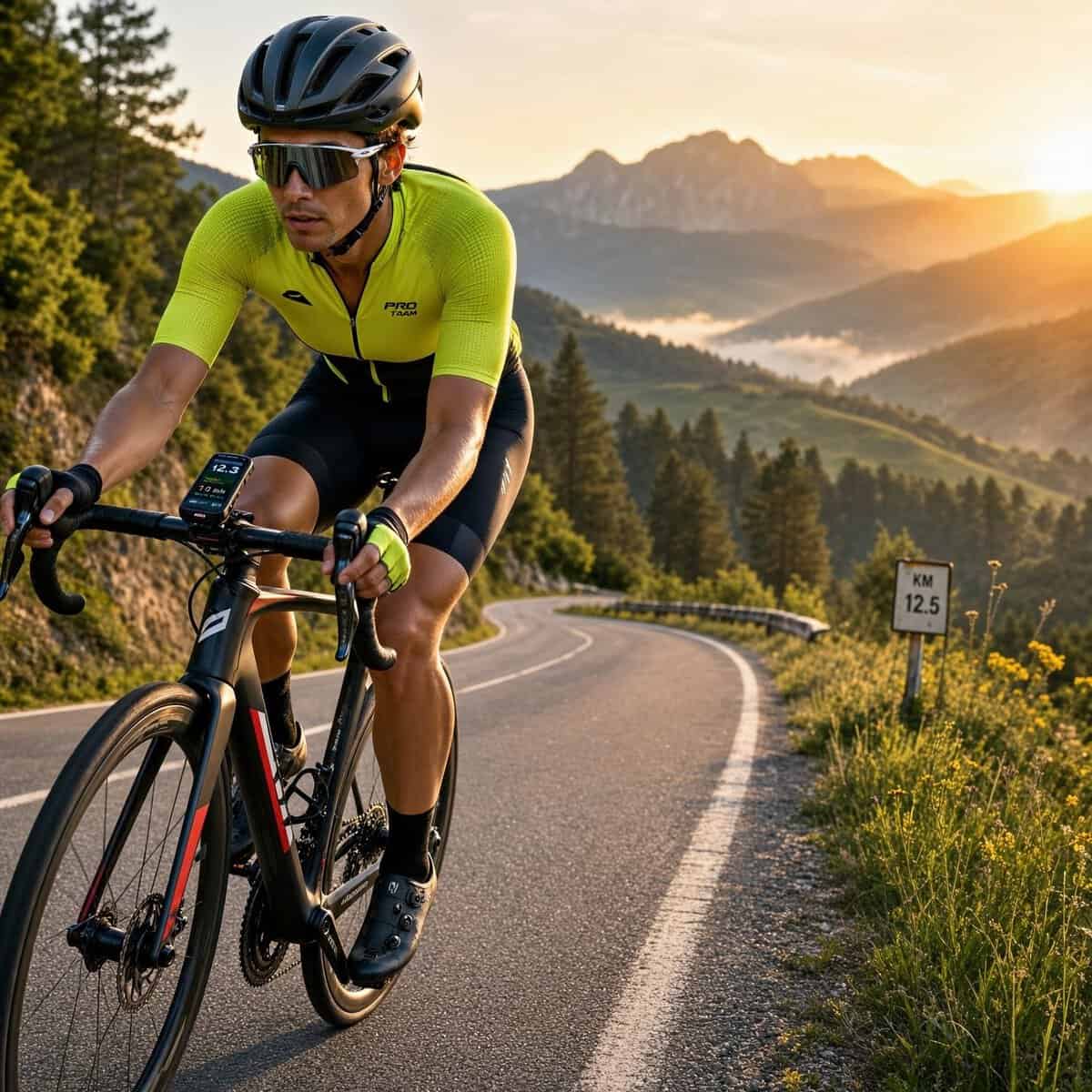 Ciclista entrenando durante el tapering