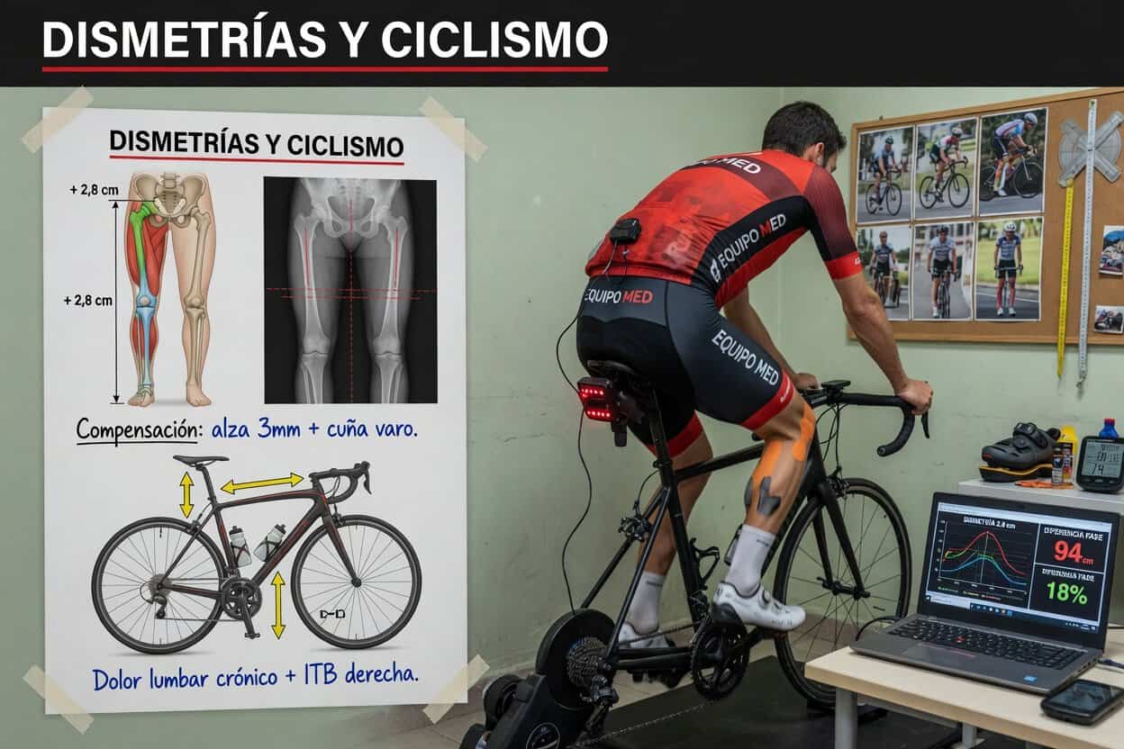 Soluciones para dismetrías en ciclismo: cuñas, alzas y ajuste de bici