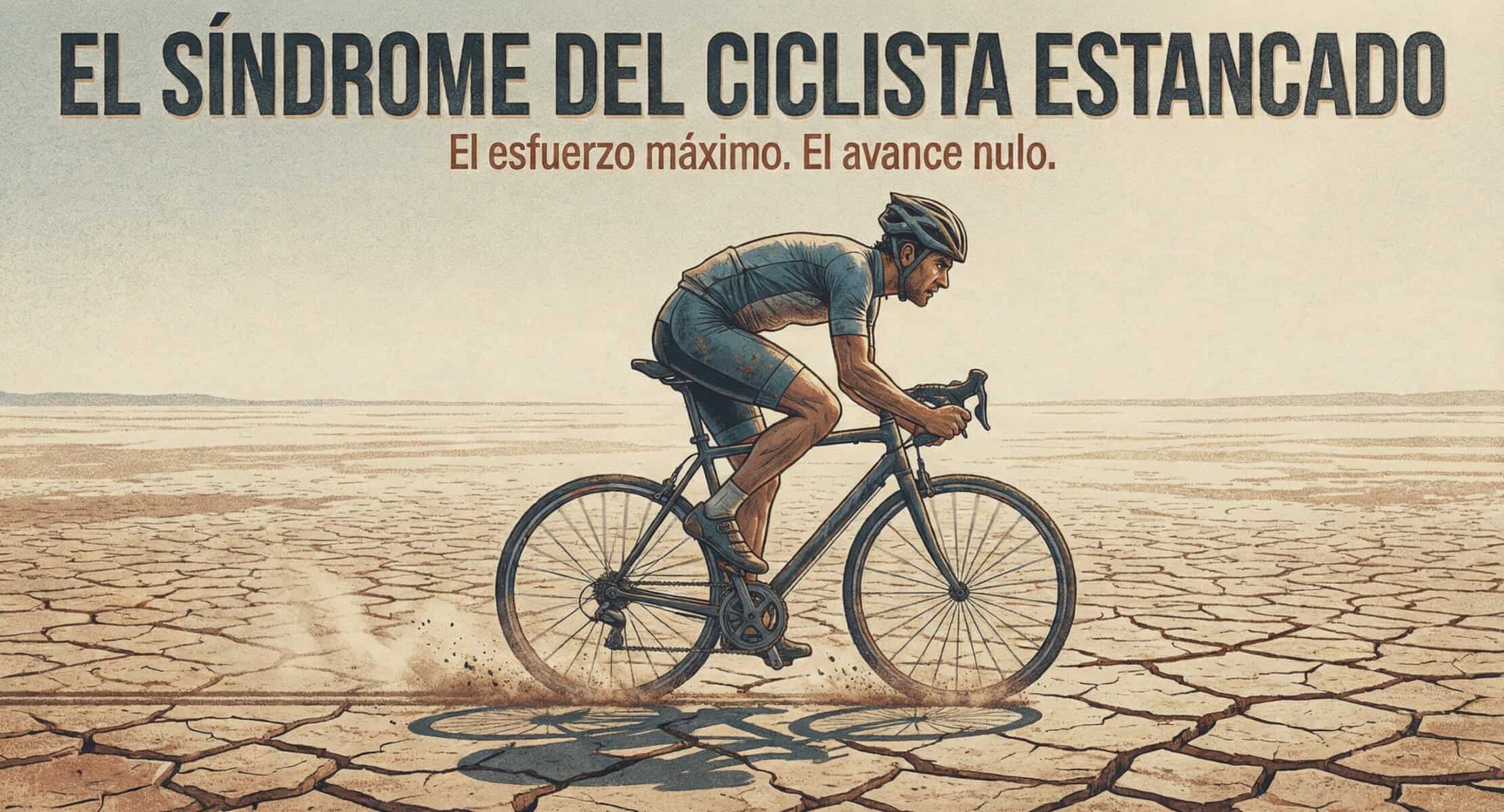 Ciclista entrenando con estructura y plan para superar el estancamiento
