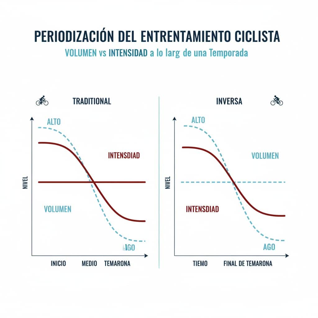 Comparativa entre periodización tradicional y periodización inversa en ciclismo
