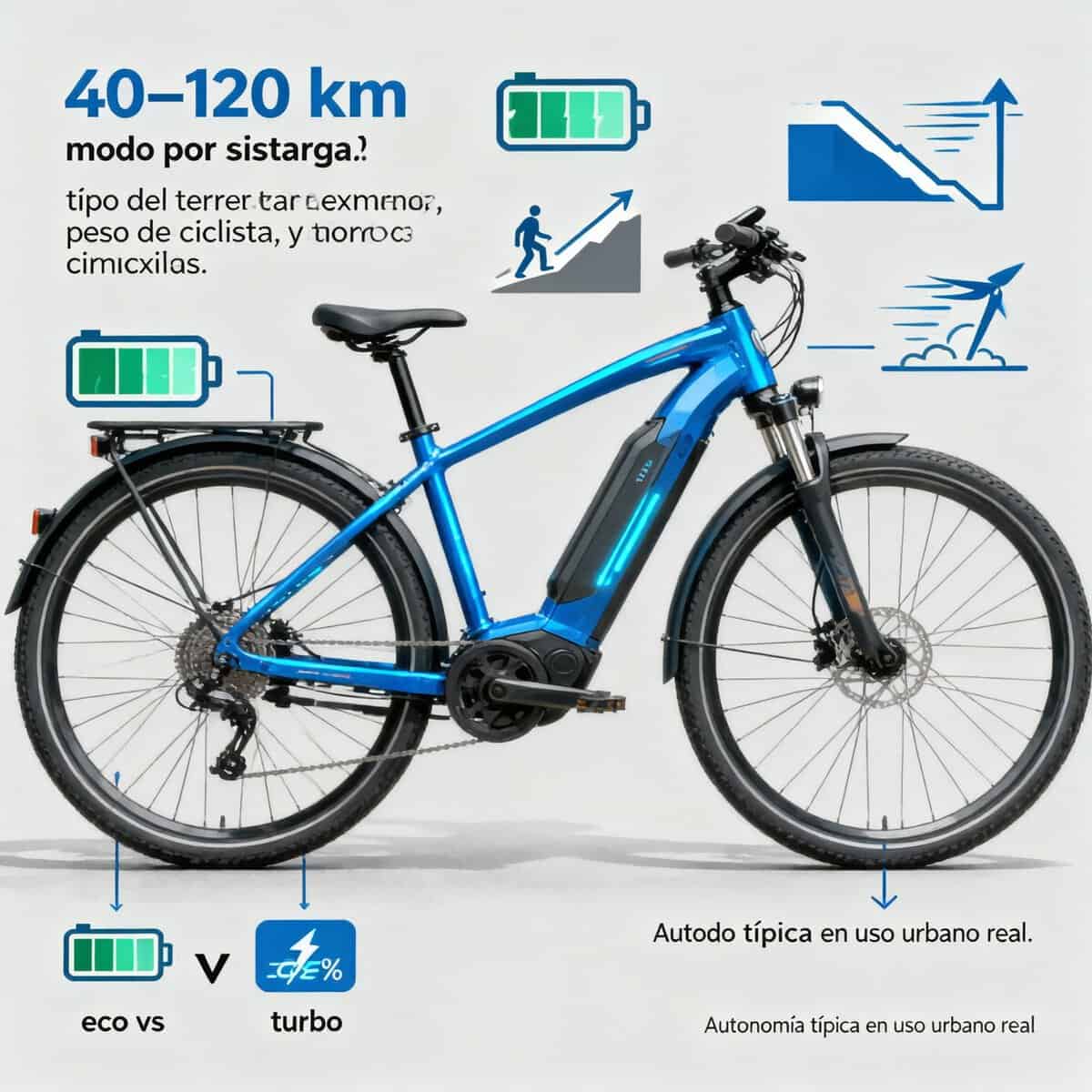 Batería ebike — factores que afectan la autonomía real