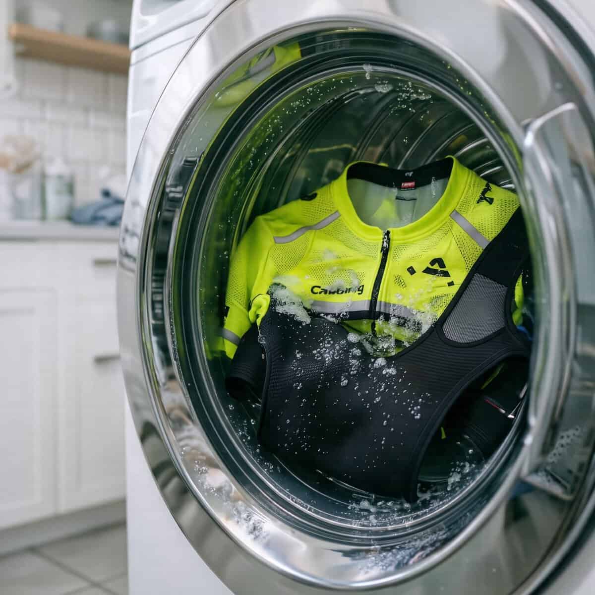 Secado al aire de la ropa de ciclismo