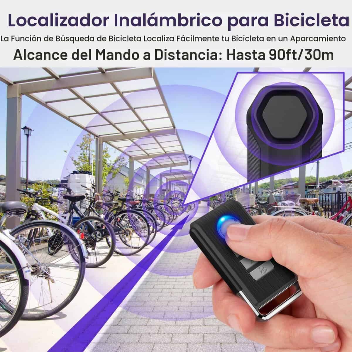 Control remoto de la alarma antirrobo Fosmon para bicicleta