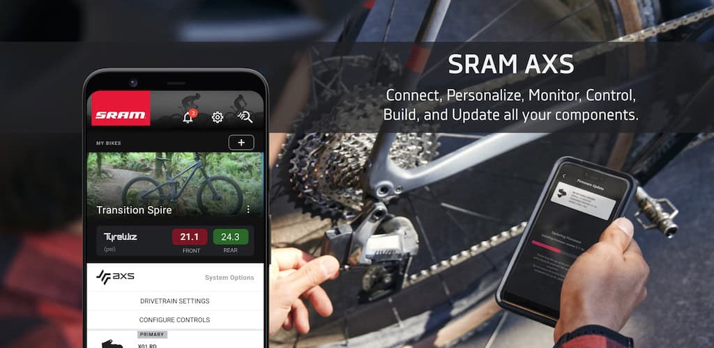 Modos de cambio personalizables en la app SRAM AXS