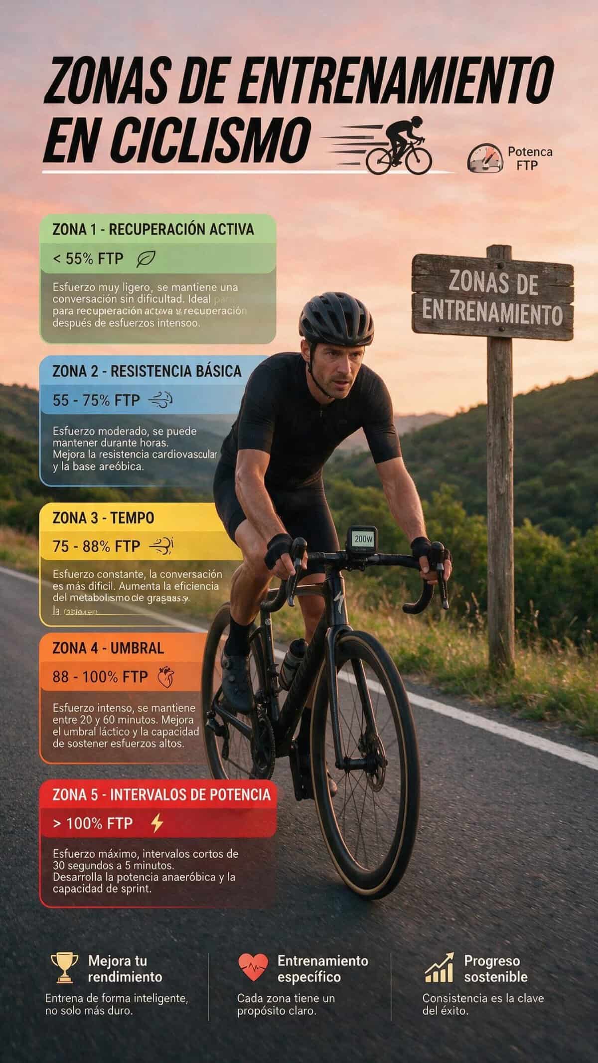 Zonas de entrenamiento en ciclismo