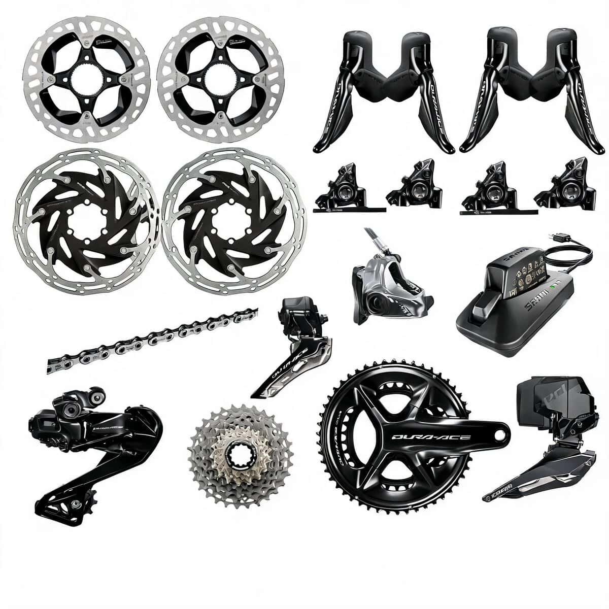 Comparativa Shimano Dura-Ace Di2 vs SRAM Red AXS en bicicleta de carretera