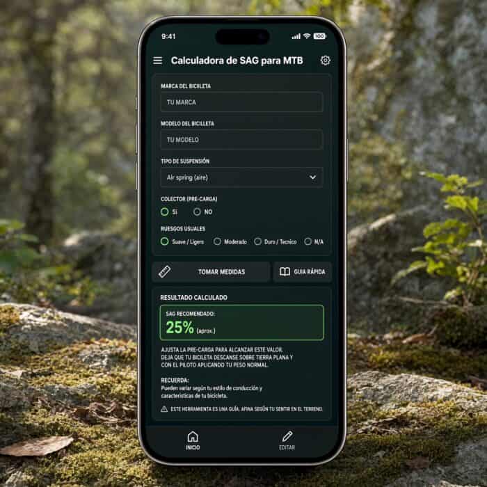 Calculadora de SAG para MTB