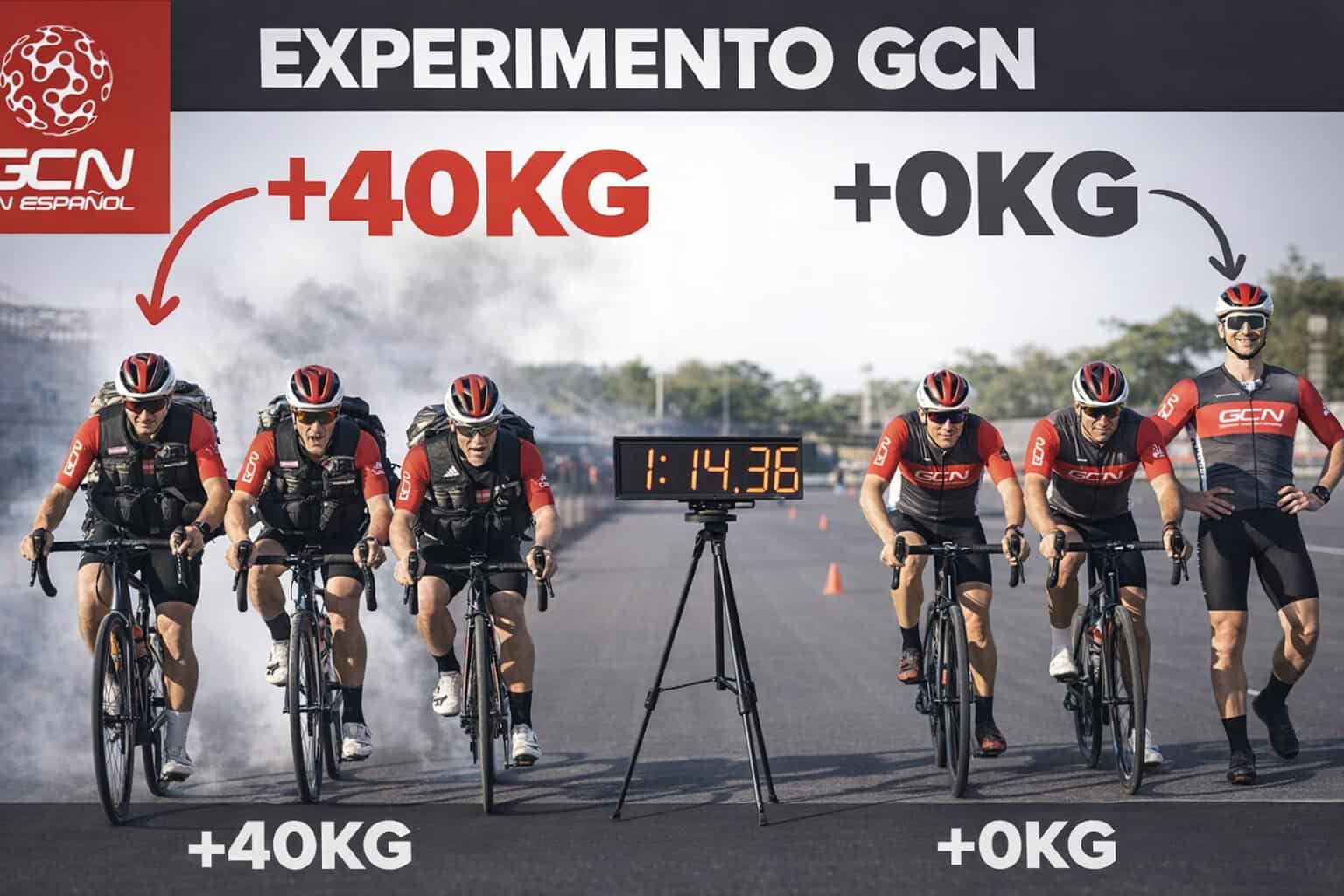 Experimento de GCN: si todos los ciclistas pesan lo mismo, quién sube más rápido