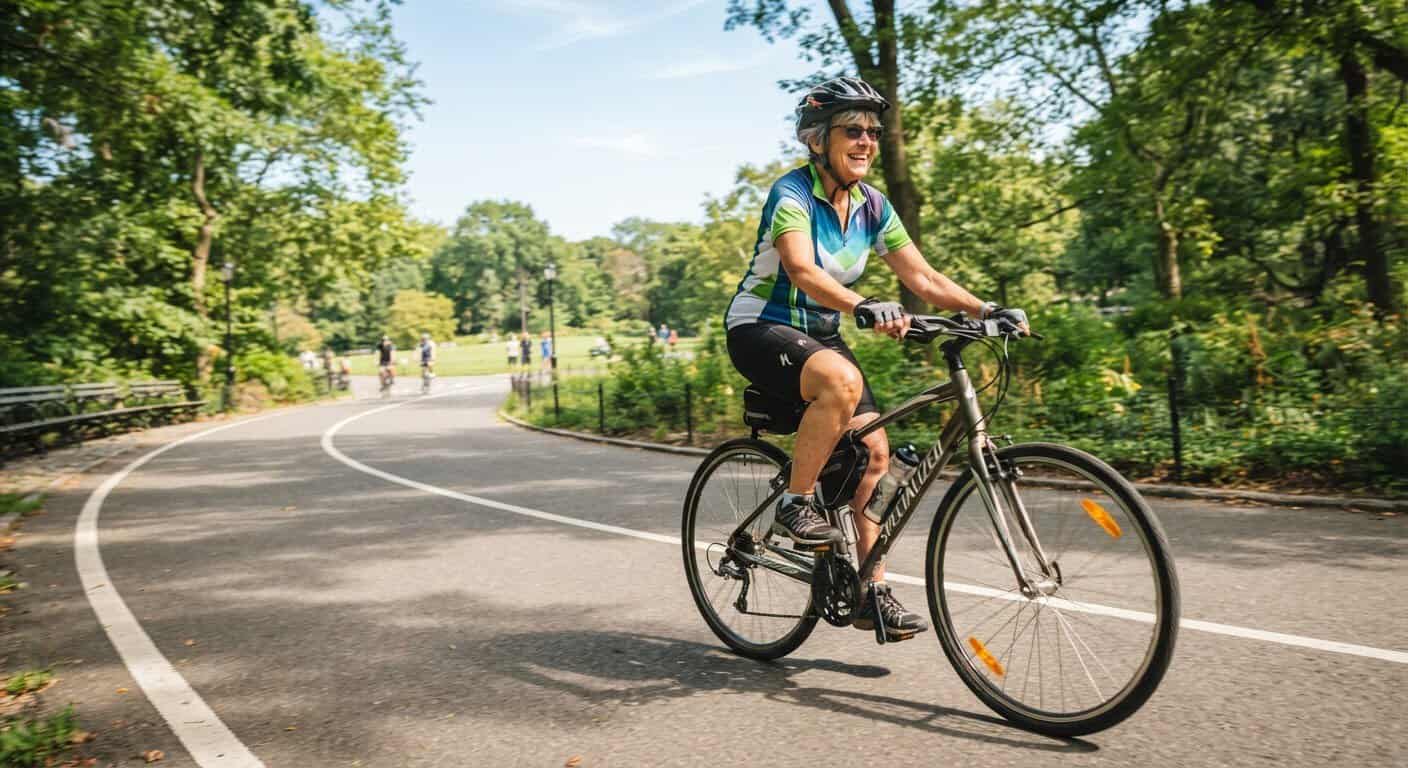 Ciclista en carretera: osteoporosis y ciclismo, cómo cuidar la salud ósea
