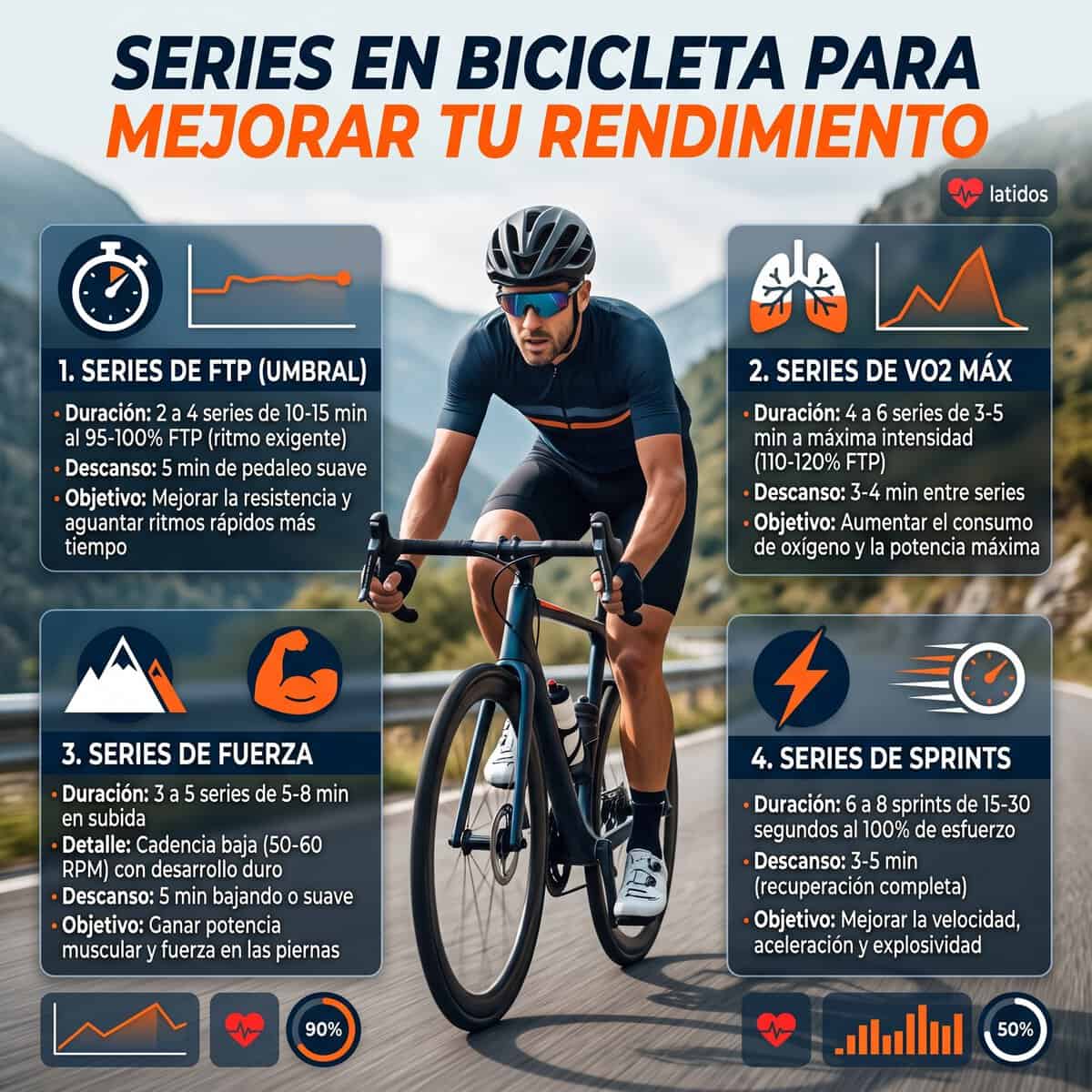 Qué series hacer para mejorar en bicicleta