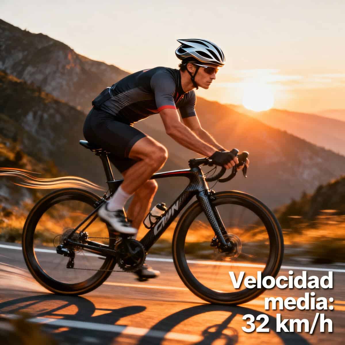 Velocidad media en bici de carretera