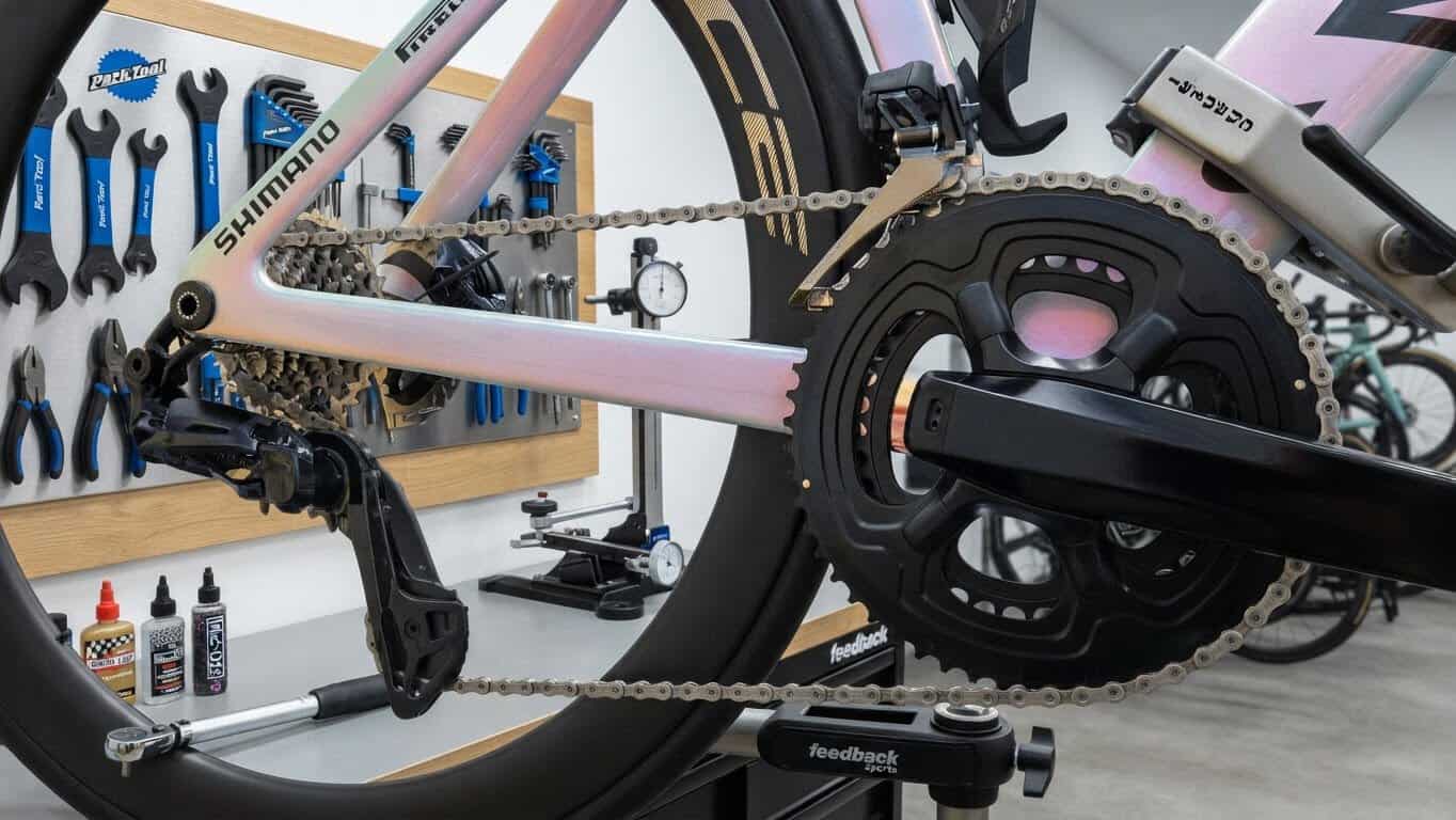 Prototipo del Shimano Dura-Ace de 13 velocidades de Van der Poel