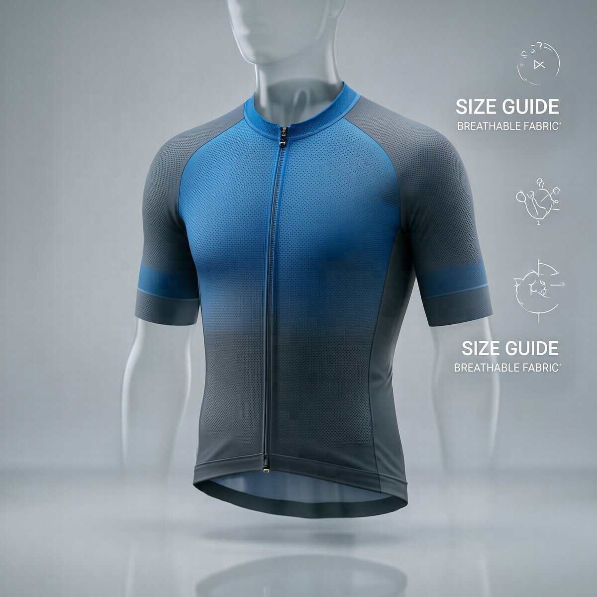 Guía para la compra de un maillot de ciclismo: ciclista con maillot técnico en carretera