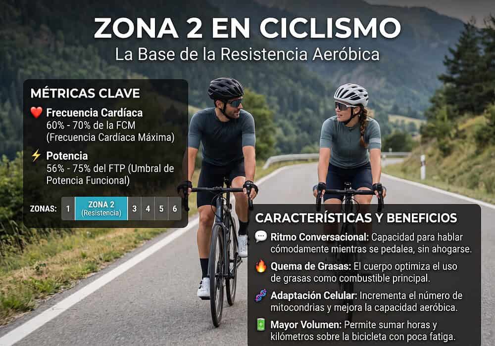 zona 2 en ciclismo