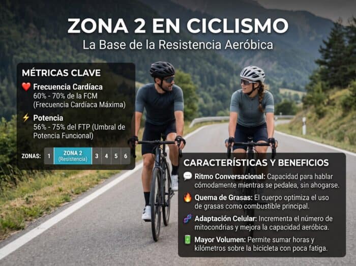 zona 2 en ciclismo