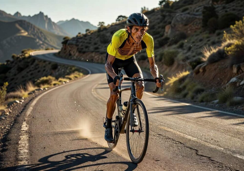 ciclista muy delgado