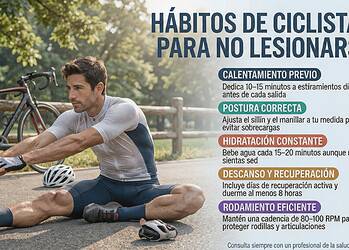 hábitos de ciclistas para no lesionarse
