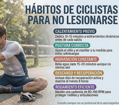 hábitos de ciclistas para no lesionarse