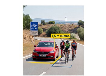 normas de la DGT para adelantar a ciclistas